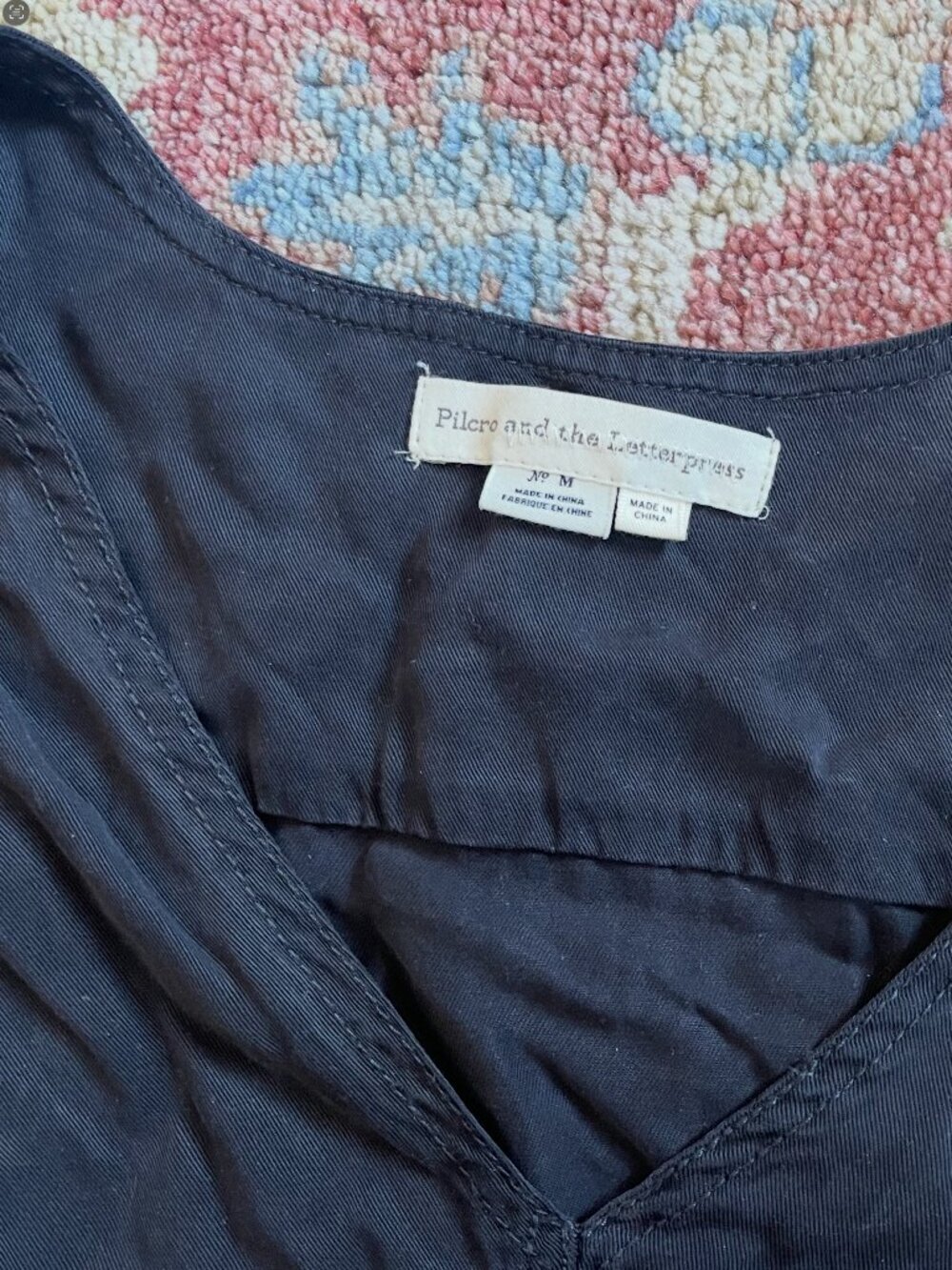 Pilcro & the Letterpress Anthropologie Black Utility Shirt Dress Size M - Picture 4 of 6